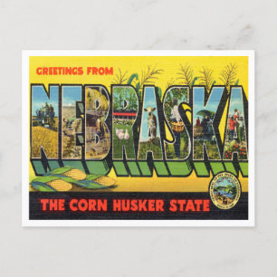 Grüße aus Nebraska, The Corn Nusker State Postkarte