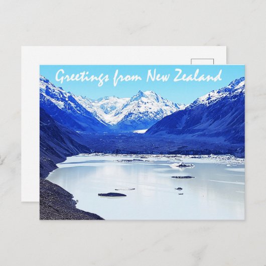 Grüße aus Neuseeland Postkarte (Vorne/Hinten)