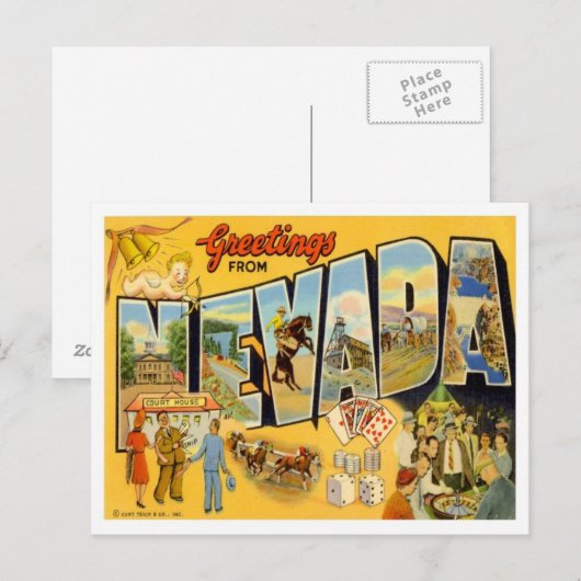 Grüße aus Nevada Postkarte (Vorne/Hinten)