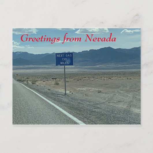 Grüße aus Nevada Postkarte (Vorderseite)