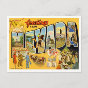 Grüße aus Nevada von den Staaten Postkarte