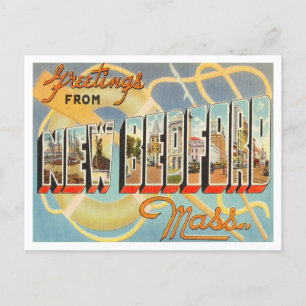 Grüße aus New Bedford, Massachusetts Reise Postkarte