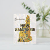 Grüße aus New Hampshire Postkarte (Stehend Vorderseite)