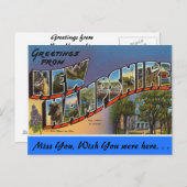 Grüße aus New Hampshire Postkarte (Vorne/Hinten)