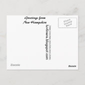 Grüße aus New Hampshire Postkarte (Rückseite)