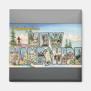 Grüße aus New Hampshire, Vintag Magnet