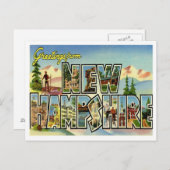 Grüße aus New Hampshire Vintag Postkarte (Vorne/Hinten)