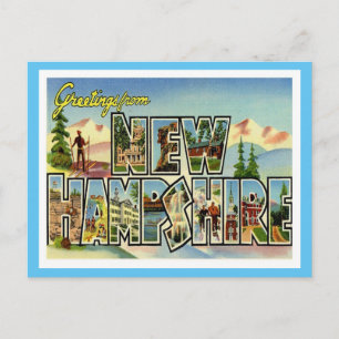 Grüße aus New Hampshire Vintage Postkarte