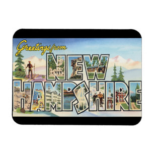 Grüße aus New Hampshire_Vintage Travel Magnet