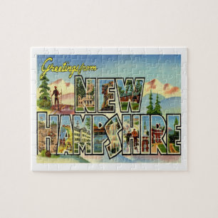 Grüße aus New Hampshire Vintage Travel Puzzle