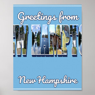 Grüße aus New Hampton New Hampshire Foto Pri Poster