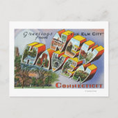 Grüße aus New Haven, CT Postkarte (Vorderseite)