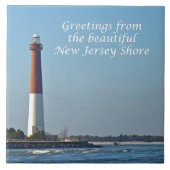 Grüße aus New Jersey - Barnegat Light Fliese (Vorderseite)