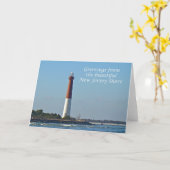 Grüße aus New Jersey - Barnegat Light Karte (Gelbe Blume)