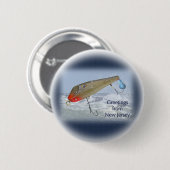 Grüße aus New Jersey Fishing Lure Button (Vorne & Hinten)