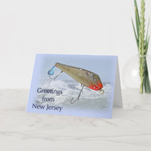 Grüße aus New Jersey Fishing Lure Karte