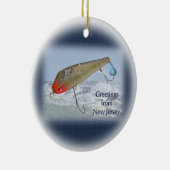 Grüße aus New Jersey Fishing Lure Keramik Ornament (Rechts)