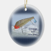 Grüße aus New Jersey Fishing Lure Keramik Ornament (Links)