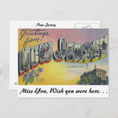 Grüße aus New Jersey Postkarte (Vorne/Hinten)
