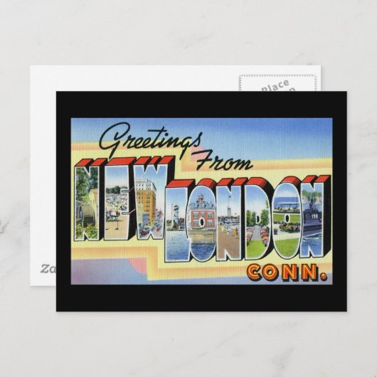 Grüße aus New London Connecticut Postkarte (Vorne/Hinten)