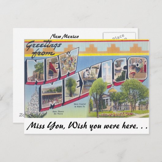 Grüße aus New Mexico Postkarte (Vorne/Hinten)
