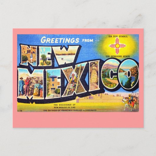 Grüße aus New Mexico Postkarte (Vorderseite)