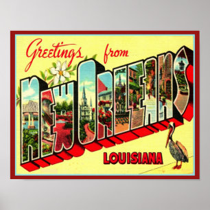 Grüße aus New Orleans Poster der 1940er Jahre