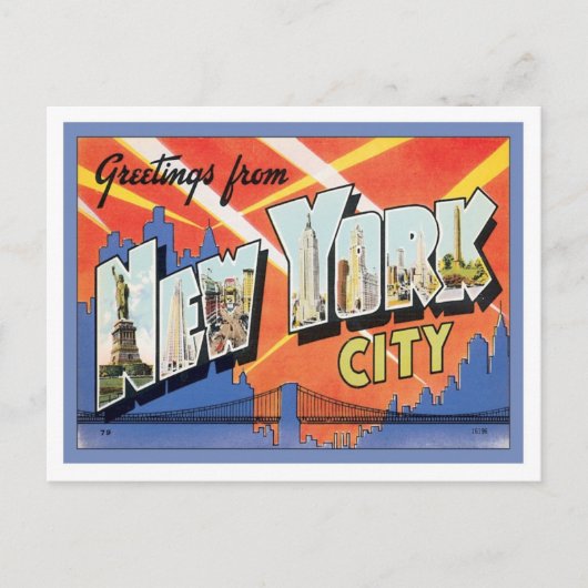 Grüße aus New York City America Postkarte (Vorderseite)