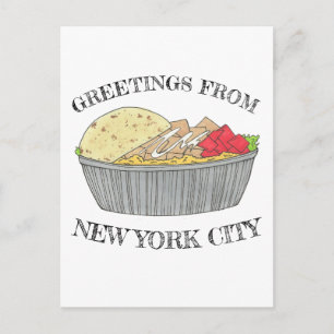 Grüße aus New York City Halal Cart Food Postkarte