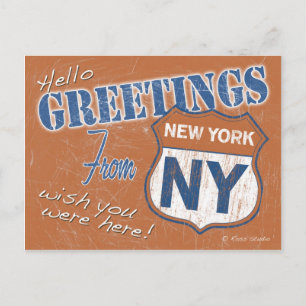 Grüße aus New York City New York Postcard Postkarte
