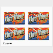 Grüße aus New York City Rechteckiger Aufkleber (Blatt)