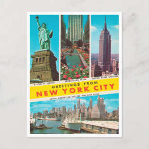 Grüße aus New York City Vintage Reise Postkarte