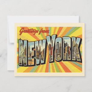 Grüße aus New York Vintage Postkarte