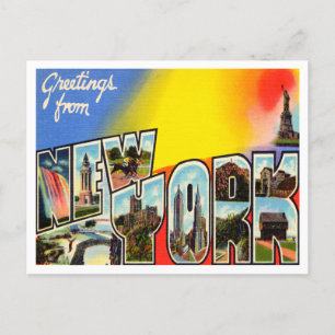 Grüße aus New York Vintage Travel Postkarte