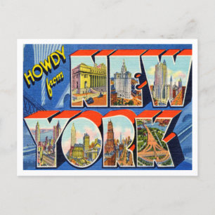 Grüße aus New York Vintage Travel Postkarte