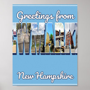 Grüße aus Newmarket New Hampshire Fotodruck Poster
