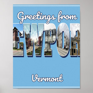 Grüße aus Newport, Vermont Fotoabzug Poster