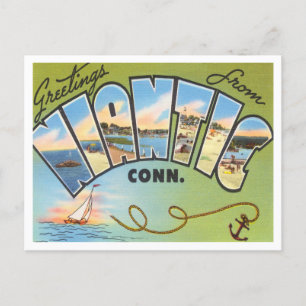Grüße aus Niantic, Conneticut Vintage Reise Postkarte