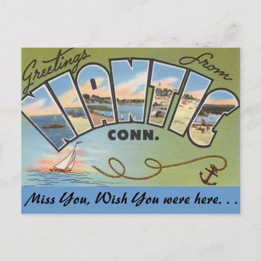 Grüße aus Niantic Postkarte (Vorderseite)