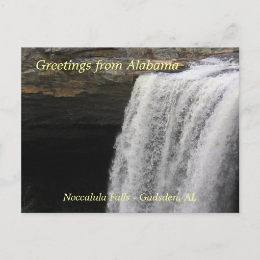 Grüße aus Noccalula Falls Postkarte (Vorderseite)