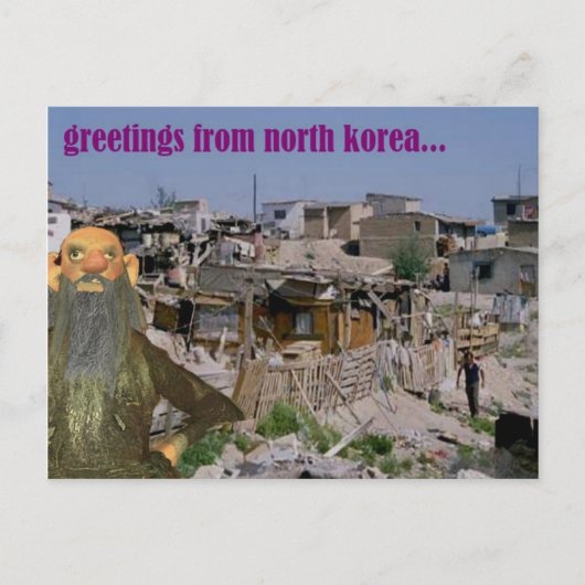 Grüße aus Nordkorea Postkarte (Vorderseite)