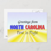 Grüße aus North Carolina Postkarte (Vorne/Hinten)