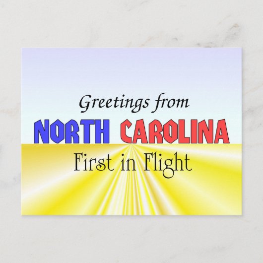 Grüße aus North Carolina Postkarte (Vorderseite)
