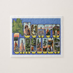 Grüße aus North Carolina Vintage Puzzle