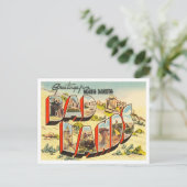 Grüße aus North Dakota, Badlands Travel Postkarte (Stehend Vorderseite)