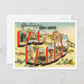 Grüße aus North Dakota, Badlands Travel Postkarte (Vorne/Hinten)