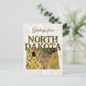 Grüße aus North Dakota Postkarte (Stehend Vorderseite)