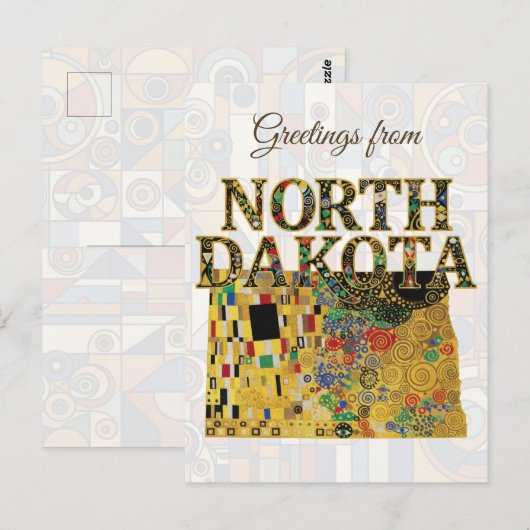 Grüße aus North Dakota Postkarte (Vorne/Hinten)