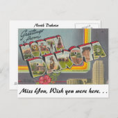 Grüße aus North Dakota Postkarte (Vorne/Hinten)