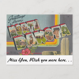 Grüße aus North Dakota Postkarte